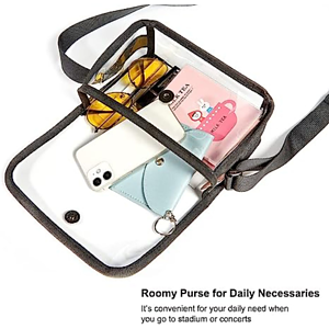 Clear PVC Messenger Bag Crossbody Stadium Approved Purse Bag