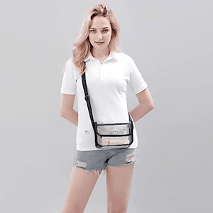 Clear PVC Messenger Bag Crossbody Stadium Approved Purse Bag
