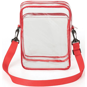 Clear PVC Crossbody Messenger Shoulder Bag with Adjustable Strap
