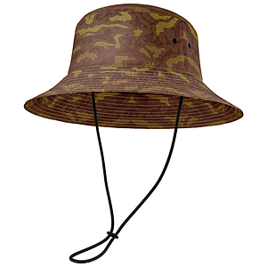 Sublimated summer fishing bucket hats w/ Adjustable drawstring