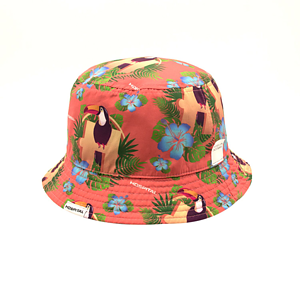 Sublimated summer fishing bucket hats w/ Adjustable drawstring