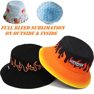 Reversible Bucket Hats w/ Dye-Sublimation on Both Sides
