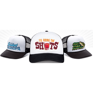 5 Panel Sublimation Polyester Mesh back Trucker Cap with Plastic Snapback