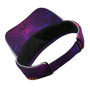 Sublimation Poly Twill Sun Visor W/ Sandwich Bill, Hook & Loop Closure