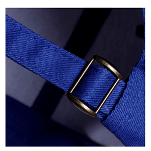 Structured 6 Panel Two-tone Striped Cap w/ Metal Belt Buckle