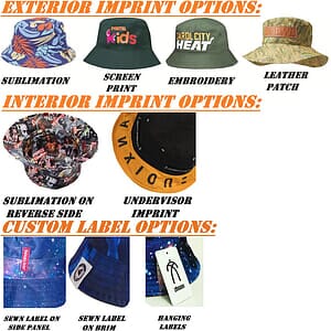 Fully Customizable Made to Order Bucket Hats