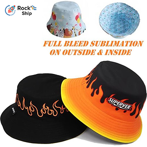 Rock'it 3-Day Reversible Bucket Hats w/ Dye-Sublimation on Both Sides