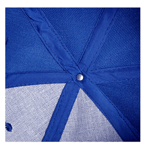 Structured 6 Panel rPET Recycled 100% Polyester Flat Bill Cap