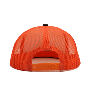 Mesh Flat Bill Cap rPET Recycled 100% Polyester Sublimation Crown Trucker Hat