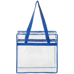 Contrast Binding Clear PVC Transparent Tote Bag
