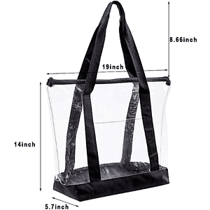 Fashion Tote Bag Stadium Approved Clear PVC Transparent Shoulder Handbag
