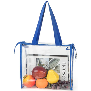 Clear PVC Transparent Zipper Tote Bag