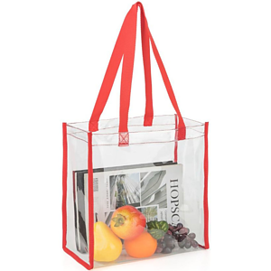 Clear PVC Transparent Stadium Approved Tote Bag
