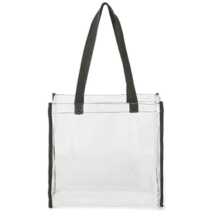 Clear PVC Transparent Stadium Approved Tote Bag