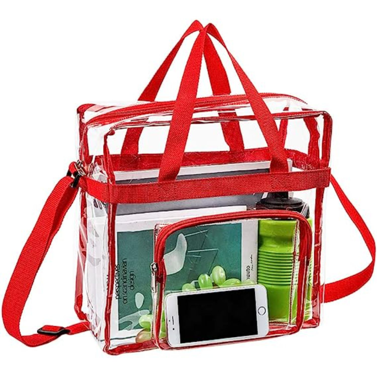 Stadium Approved Tote Bag Clear PVC Transparent Shoulder Handbag