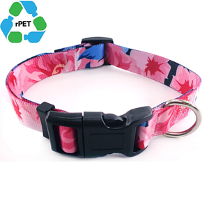 3/4"W x 20"L rPET Eco-friendly Sublimation Pet Collar w/ Buckle Release