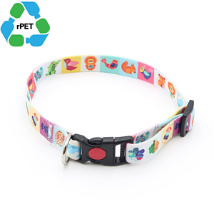 5/8"W x 14"L rPET Eco-friendly Sublimation Pet Collar w/ Buckle Release