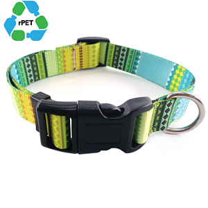 5/8"W x 12"L rPET Eco-friendly Sublimation Pet Collars w/ Buckle Release