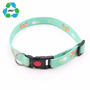 5/8"W x 12"L rPET Eco-friendly Sublimation Pet Collars w/ Buckle Release