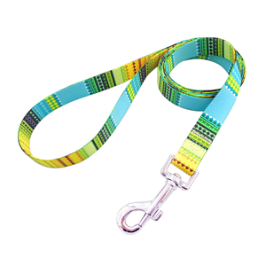 1"W x 72"L Polyester Pet Leash Sublimation w/ Metal Carabiner