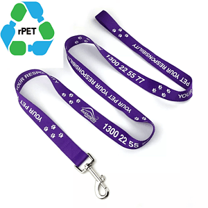 5/8"W x 72"L Durable rPET Eco-friendly Pet Leash w/ Metal Carabiner