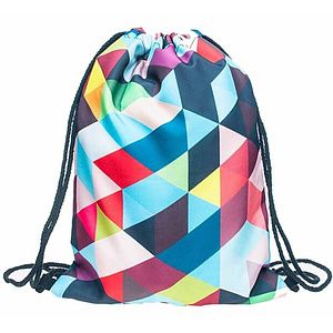 Premium 210D Sublimated Drawstring Cinch Up Backpack (15" x 18")