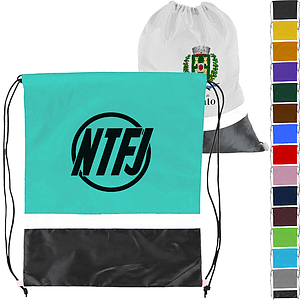 Gym Dual Color Team Bags Three-Tone Drawstring Backpack