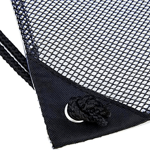 Cinch Sacks Backpack Clear PVC Drawstring Bag with Front Zipper Mesh Pocket