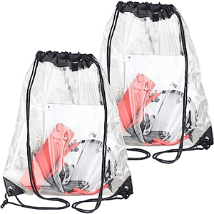 Stadium Approved Cinch Sacks Bag Clear PVC Drawstring Backpack