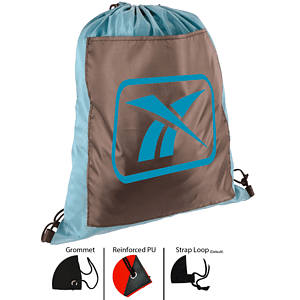 Large Front Pocket Dual Color Drawstring Backpack