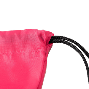 Tri-Color Drawstring Backpack with Earphone Slot & Front Zipper (14" x 18")