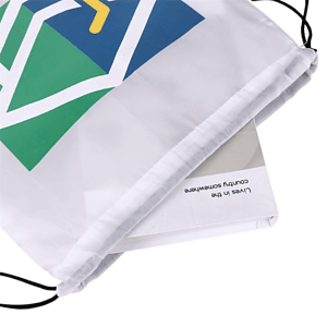 Premium 210D Polyester Full Color Drawstring Bag w/ Reinforced Edge (14" x 18")