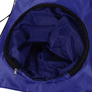 Heavy Duty Soccer Mesh Bag w/ Front Zipper Drawstring Backpack (14" x 18")