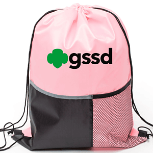 Heavy Duty Tri Color w/ Slip & Side Mesh Pocket Drawstring Backpack (13" x 17")