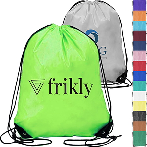 Football Shape Fabric Drawstring w/ Reinforced Corner