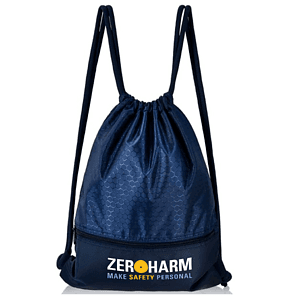Football Shape Fabric Drawstring w/ Zipper