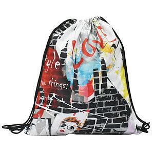 Rock'it 3-Day Premium 210D Sublimated Drawstring Cinch Up Backpack (15" x 18")