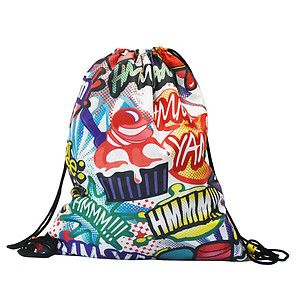 Rock'it 3-Day Premium 210D Sublimated Drawstring Cinch Up Backpack (15" x 18")