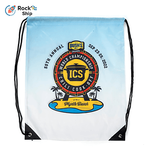 Rock'it 3-Day Premium 210D Sublimated Drawstring Cinch Up Backpack (15" x 18")