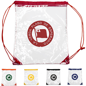 Clear Cinch Up Bag Drawstring Plastic Backpacks