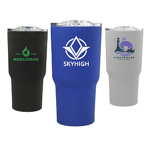 17 oz Soft Touch Rubberized Stainless Steel Travel Mugs