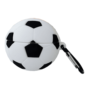 Silicone Soccer Airpods Case with Keyring