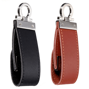 Jersey Leather USB with Keychain