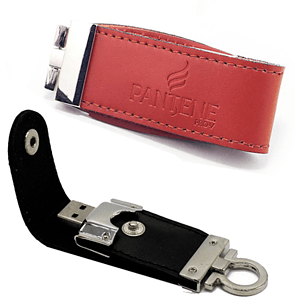 Jersey Leather USB with Keychain