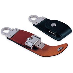 Jersey Leather USB with Keychain