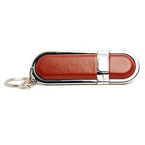 Nez Leather USB Drive with Keychain