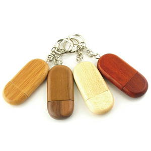 Wooden Capsule Style USB flash drive with magnetic closure