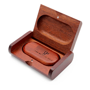 Wooden Capsule Style USB flash drive with magnetic closure