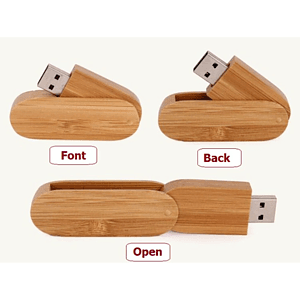 Wooden Swivel USB Flash Drive