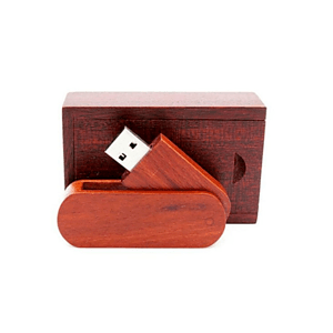 Wooden Swivel USB Flash Drive